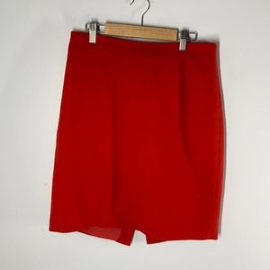 J. Crew red flannel pencil skirt size 6